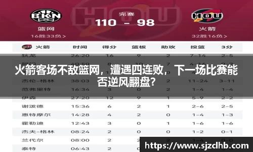 火箭客场不敌篮网，遭遇四连败，下一场比赛能否逆风翻盘？
